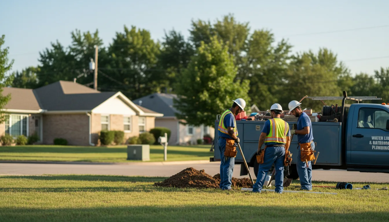 Residential water line and bathroom plumbing service in Spartanburg, SC